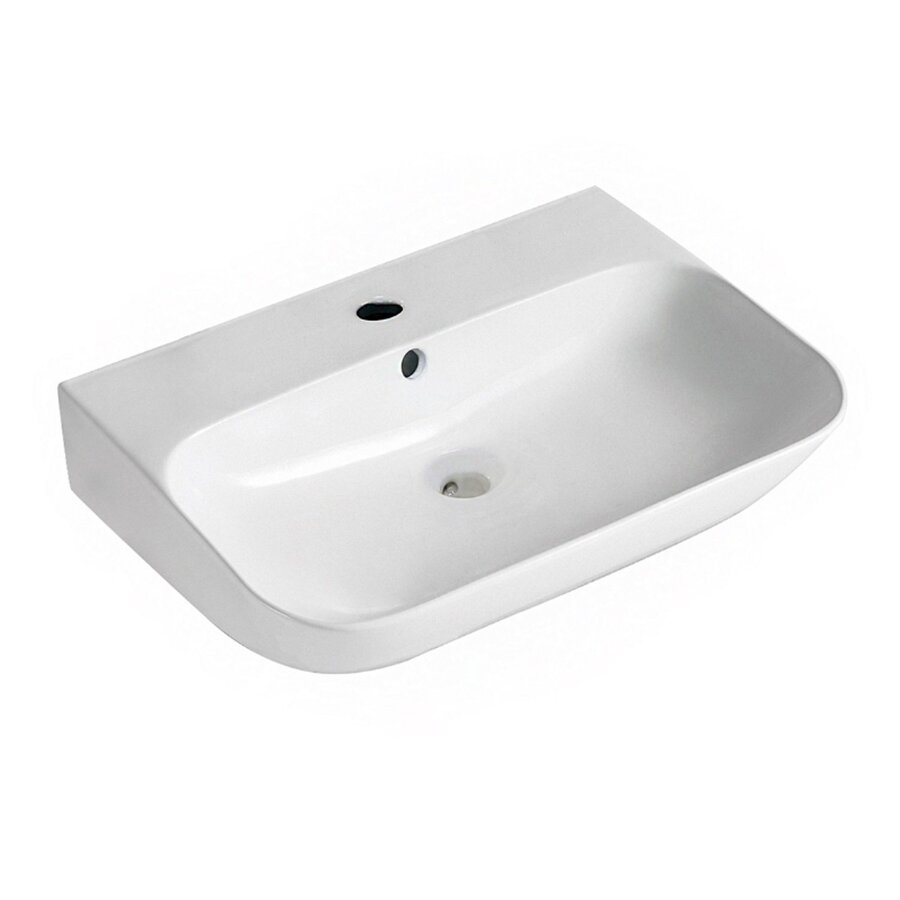 Wastafel BWS Mark 65.5 x 42 x 16.5 cm Keramiek Glans Wit