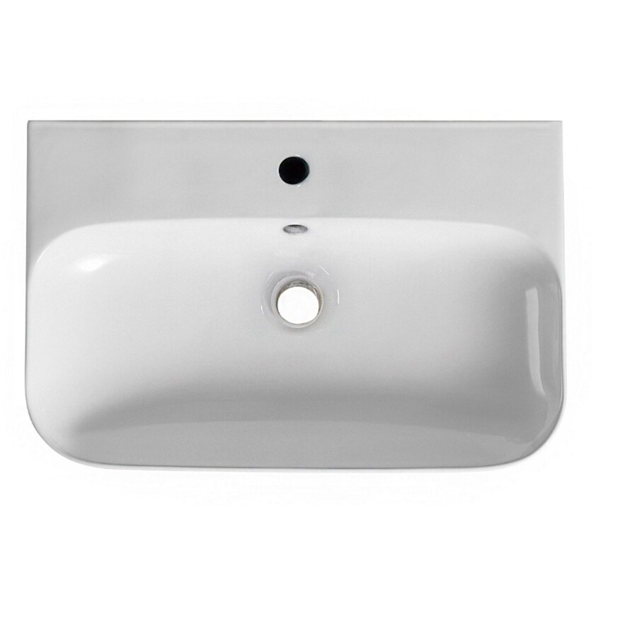 Wastafel BWS Mark 65.5 x 42 x 16.5 cm Keramiek Glans Wit