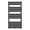 Handdoekradiator BWS Ress Middenaansluiting 681W 120x60 cm Zwart