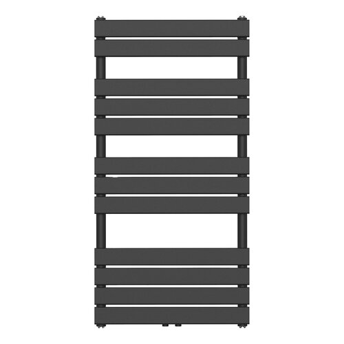 Handdoekradiator BWS Ress Middenaansluiting 681W 120x60 cm Zwart 