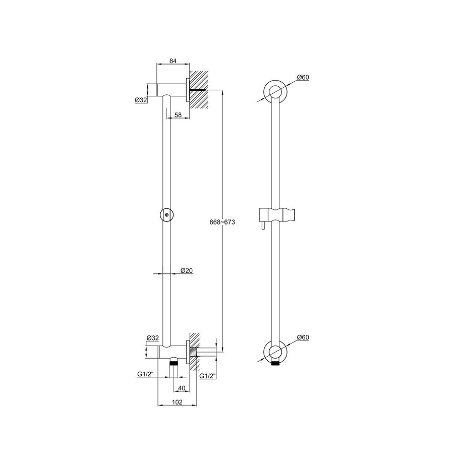 Glijstang Sanilux Ronad Met Wateraanvoer Brons