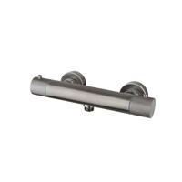 Douchemengkraan Opbouw Sanilux Ribb Thermostatisch Rond Met Geribbelde Knop Gunmetal