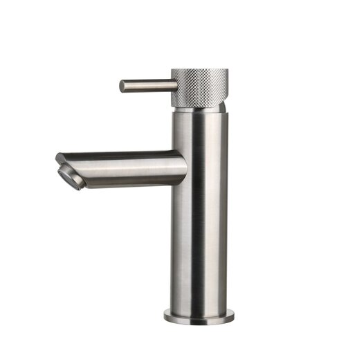 Wastafelmengkraan Opbouw Sanilux Mia Met Geribbeld Knop Gunmetal 