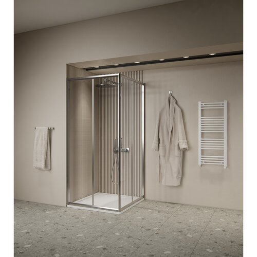 Dubbele douchecabine BWS Luad 120x90x190 cm Chroom 