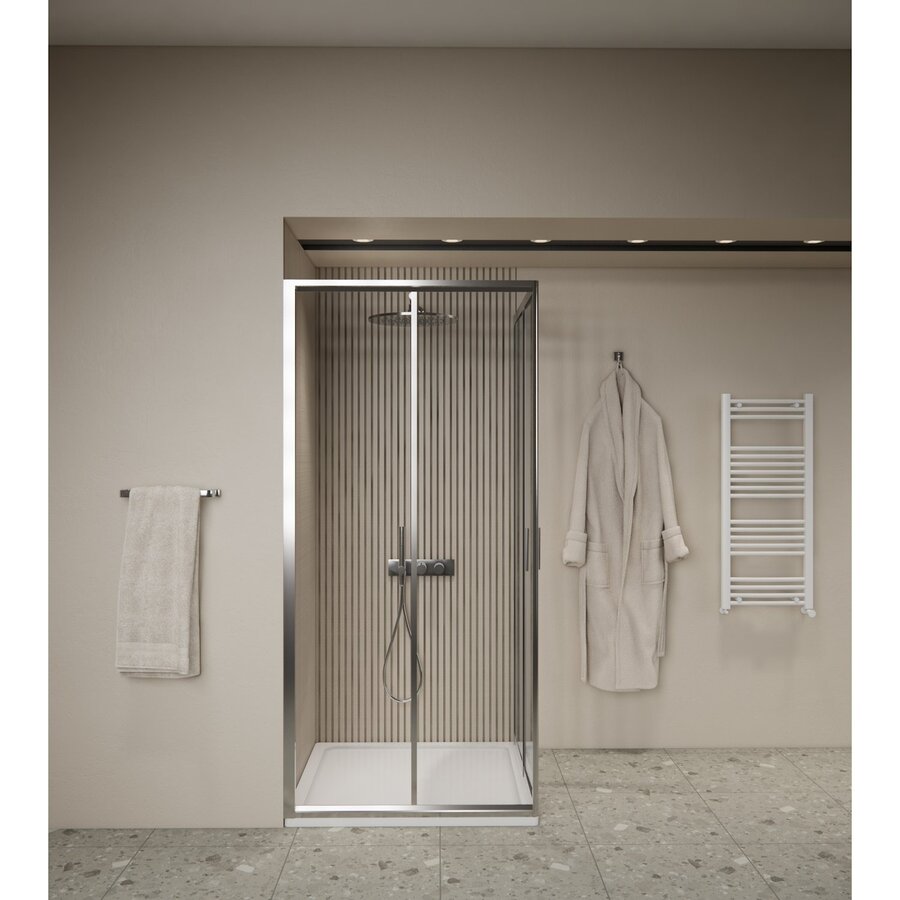 Dubbele douchecabine BWS Luad 120x90x190 cm Chroom