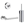 Smedbo Accessoires Set Smedbo HOME Toiletborsetlhouder Met Handoekhaak en Toiletrolhouder Rond Chroom
