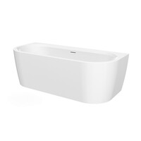 Half Vrijstaand Ligbad Best Design Bareiss 180x80x60 cm Acryl Glans Wit