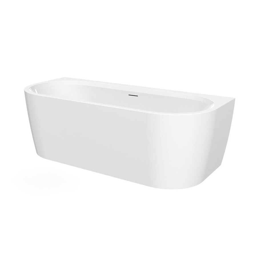 Half Vrijstaand Ligbad Best Design Bareiss 180x80x60 cm Acryl Glans Wit