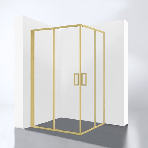 Douchecabine Best Design Hulmer Nancy 120x89x210 cm Met Twee Schuifdeuren Mat Goud 