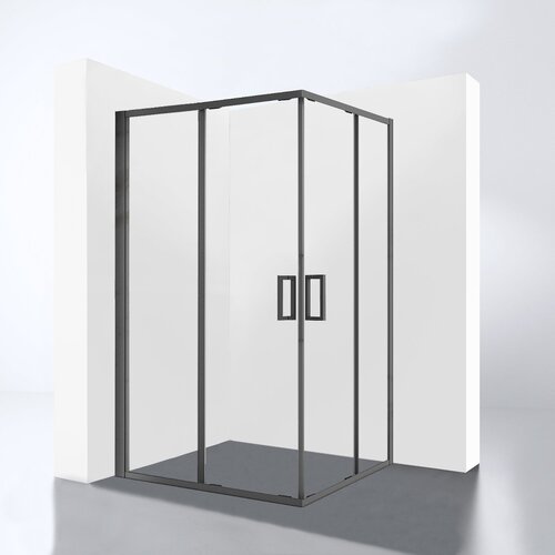 Douchecabine Best Design Hulmer Moya 120x89x210 cm Met Twee Schuifdeuren Mat Gunmetal 