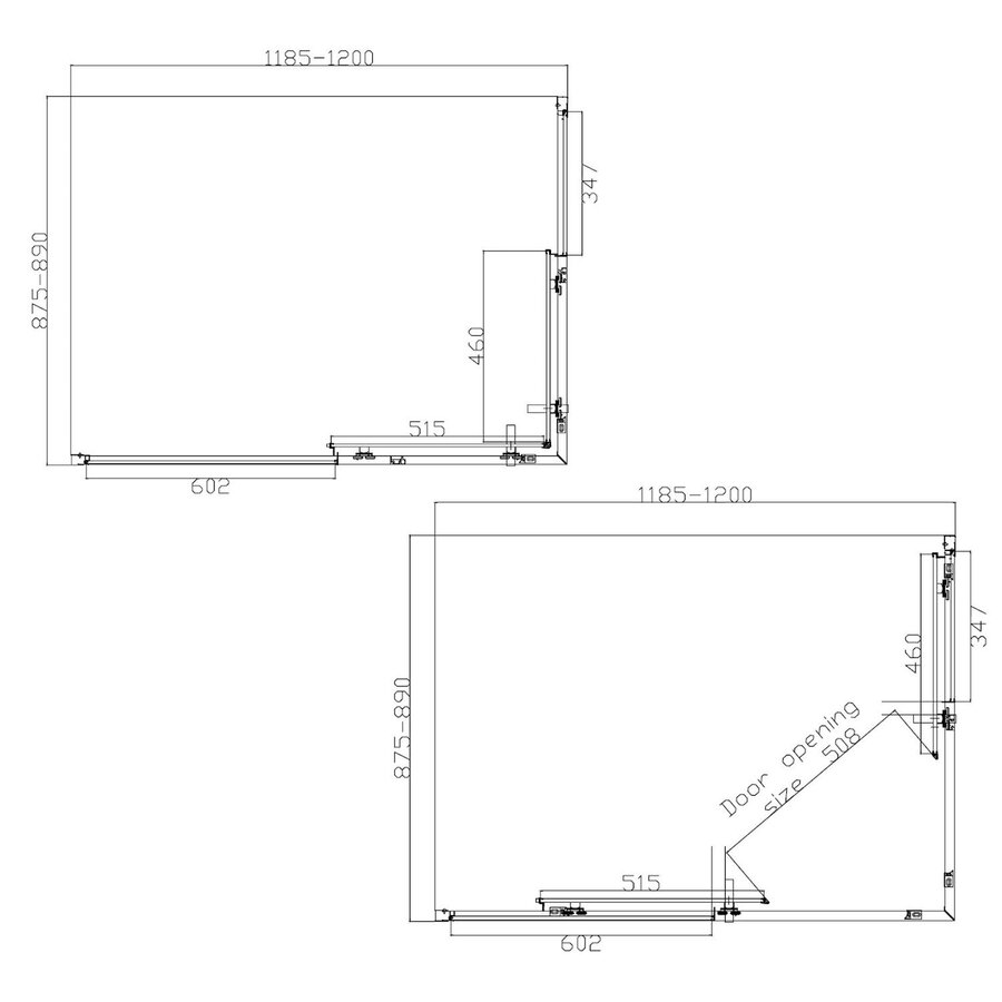 Douchecabine Best Design Hulmer Moya 120x89x210 cm Met Twee Schuifdeuren Mat Gunmetal