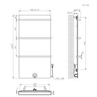 Elektrische Radiator Best Design Brenner Concrete 120x60cm 750W Beton Grijs