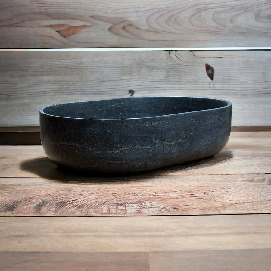 Waskom Casajoy Bold 50x34x12cm Natuursteen Ovaal