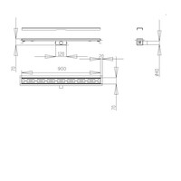 Best-Design "Nice" Douchegoot Met Flens 90 cm RVS 304
