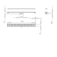 Douchegoot Best Design Nice Met Flens 100cm RVS