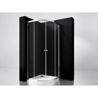 Douchecabine Best Design Project 1/4 Ronde Douchecabine 80x80x190cm Glas 5mm Aluminium Profiel