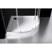 Douchecabine Best Design Project 1/4 Ronde Douchecabine 80x80x190cm Glas 5mm Aluminium Profiel