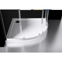 Douchecabine Best Design Project 1/4 Ronde Douchecabine 90x90x190cm Glas 5mm Aluminium Profiel