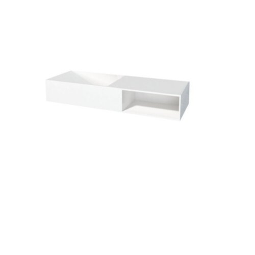 Best-Design "Gruna" Wastafel "Just-Solid" 120x42x20cm Mat Wit 
