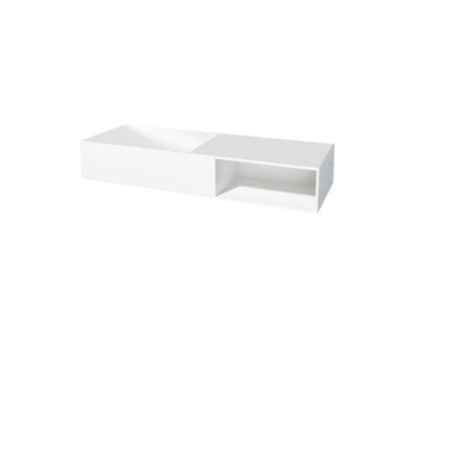 Best-Design "Gruna" Wastafel "Just-Solid" 120x42x20cm Mat Wit
