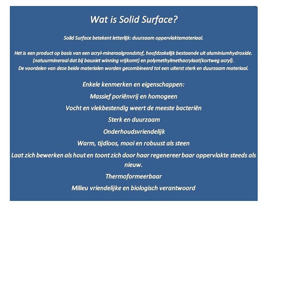 Best-Design "Serena" Wastafel "Just-Solid" 95x45x35cm Mat Wit