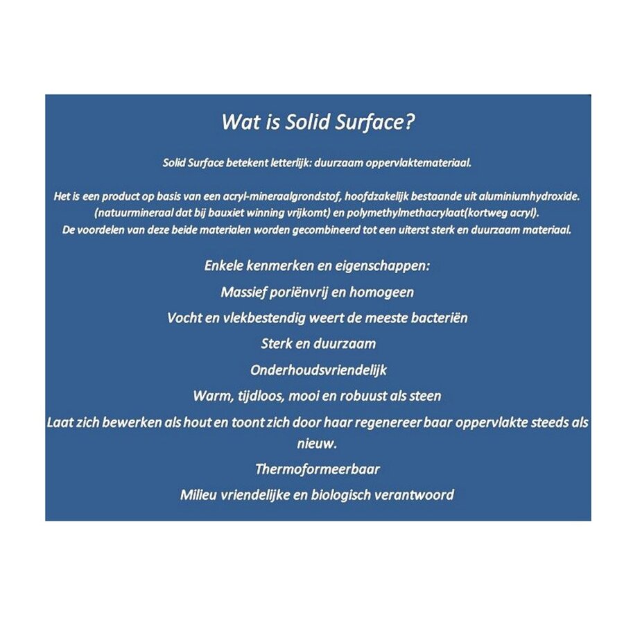 Best-Design "Oasis" Wastafel "Just-Solid" 60x45x14,5cm Mat Wit