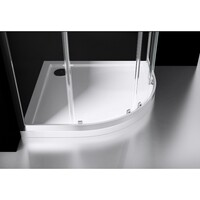 Best-Design "Project" 1/4 Ronde Douchecabine 100x100x190cm Glas 5mm Aluminium Profiel