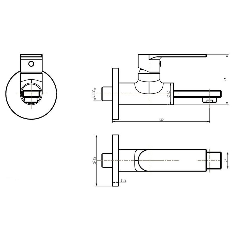 Best-Design Chrome "Vinka" Wand Toiletkraan