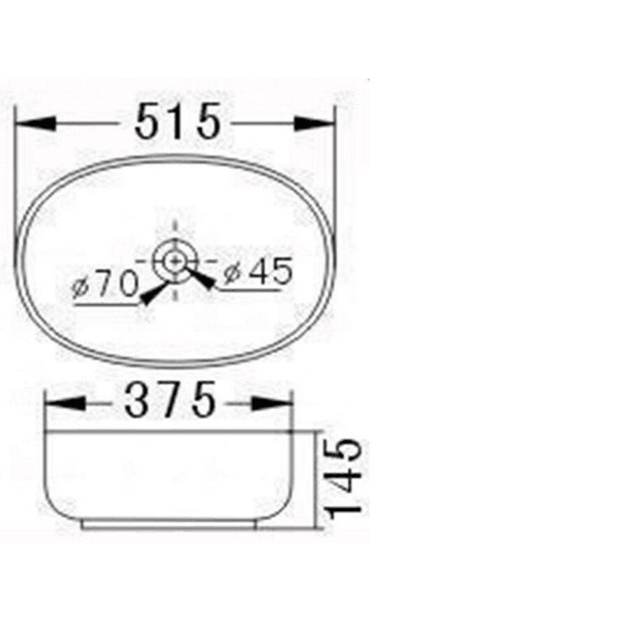 Best-Design "Yssel" Opbouw-Waskom 51,5x37,5x14,5cm