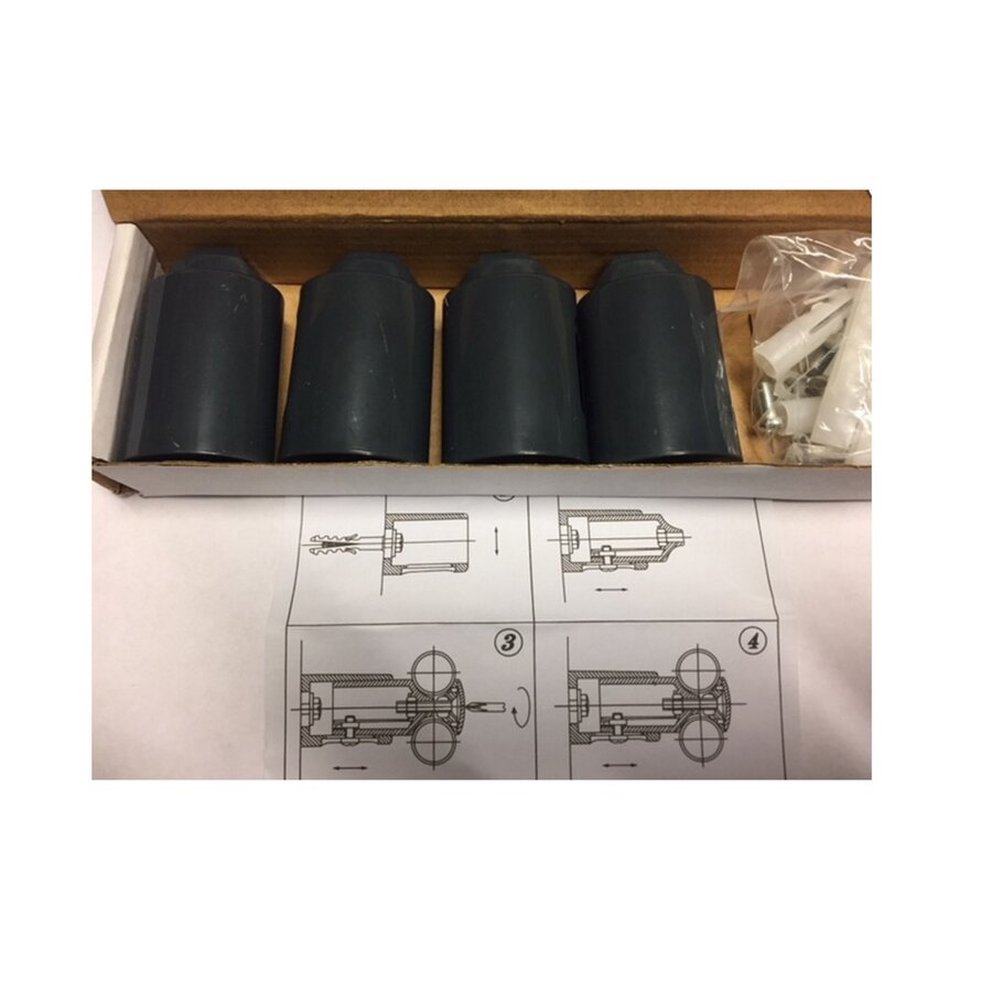 Best-Design Service (ter vervanging) Los Bevestigingset tbv."Zero" Radiator Antraciet