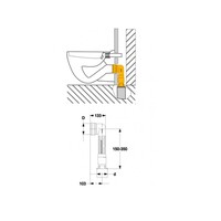 PVC Ruimtebesparende Verloopbocht "Vario" Verticaal 90/90 No: 3950