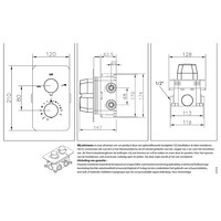 Best-Design "One-Pack" Inbouw-Regendoucheset "Lyon-M-300" Rose Mat Goud