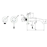 Best-Design "Lyon-Decorata" inbouw-wandmengkraan uitl=20cm Rosé Mat Goud