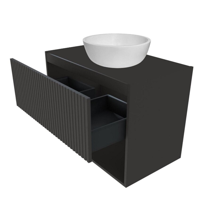 Best-Design "Rigatti-100-Black-Greeploos" Meubel Onderkast 100 cm