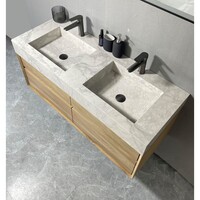 Badmeubel Casajoy Bold Wastafel Wit Onderkast 120 cm 4 Lades Eiken