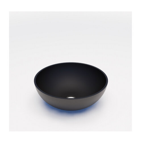 Waskom BWS Dorn 40X40X15cm Rond Solid Mat Zwart 