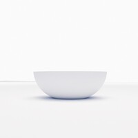 Waskom BWS Dorn 40X40X15cm Rond Solid Mat Wit