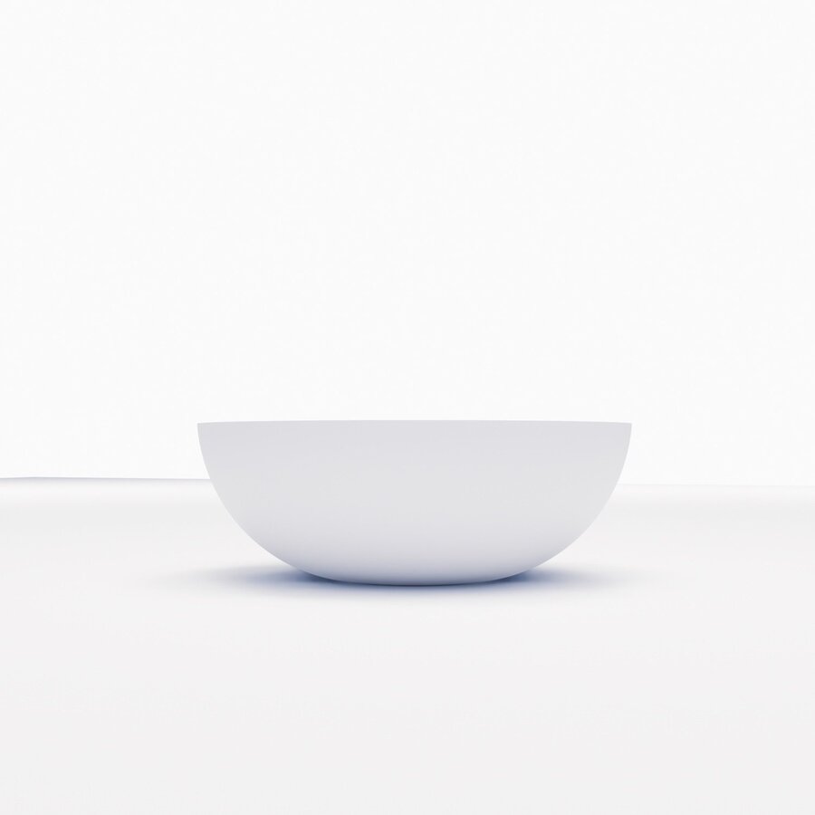 Waskom BWS Dorn 40X40X15cm Rond Solid Mat Wit