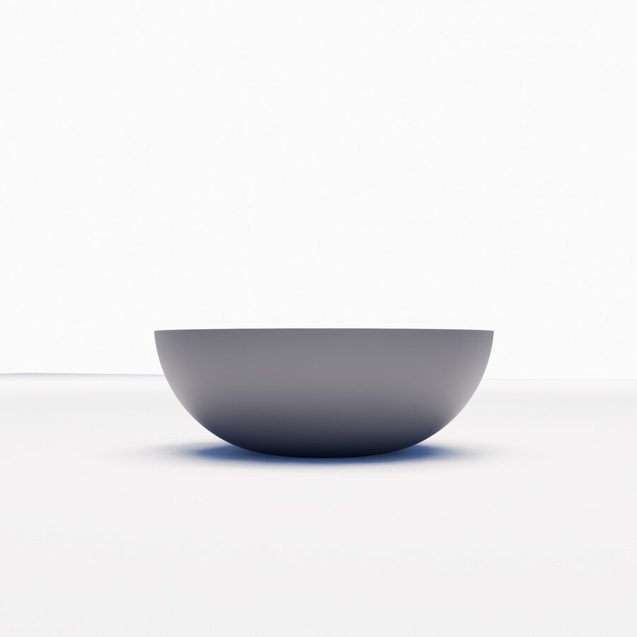 Waskom BWS Dorn 40X40X15cm Rond Solid Lei Grijs Mat