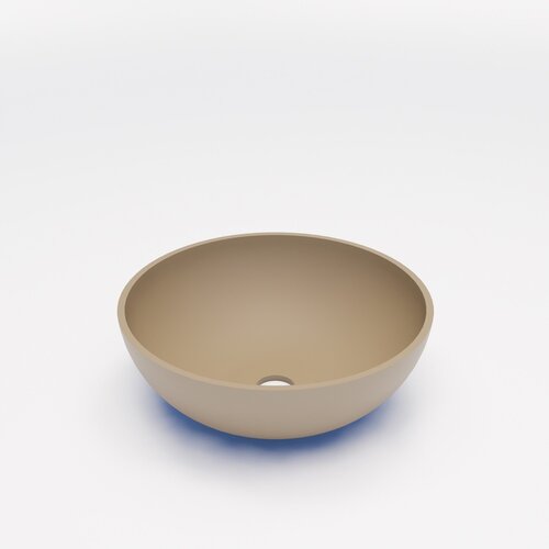 Waskom BWS Dorn 40X40X15cm Rond Solid Beige Mat 