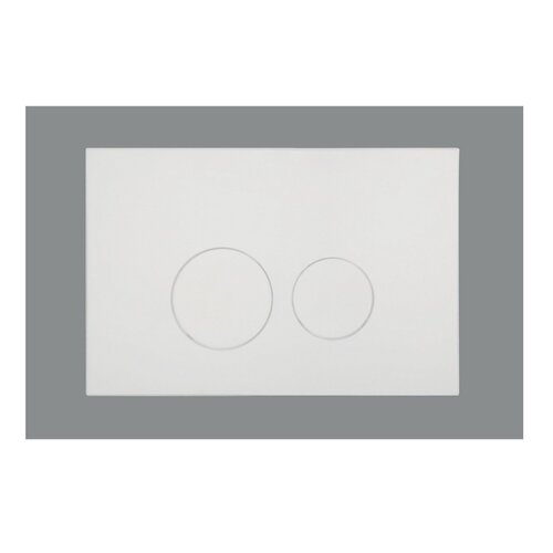 Bedieningsplaat Qeramiq Push Met DualfFush Frontbediening ABS Rond Glans Wit 