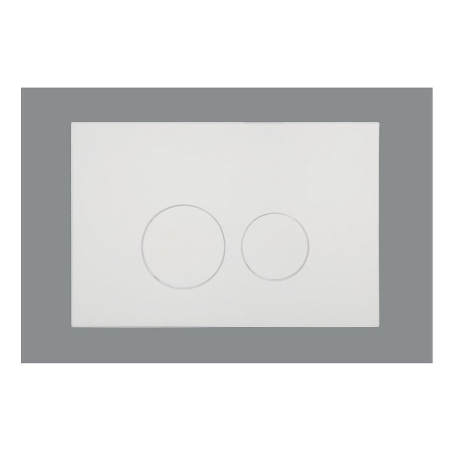 Bedieningsplaat Qeramiq Push Met DualfFush Frontbediening ABS Rond Glans Wit