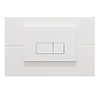 Bedieningsplaat Qeramiq Push Met DualfFush Frontbediening ABS Rechthoek Glans Wit