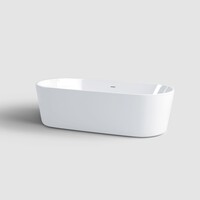 Clou InBe Vrijstaand Ligbad Ovaal 178x80x56 cm Acryl Wit Met Overloop Wit