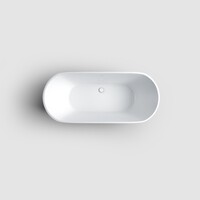 Clou InBe Vrijstaand Ligbad Ovaal 178x80x56 cm Acryl Wit Met Overloop Wit