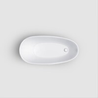 Clou InBe Vrijstaand Ligbad Wit Acryl 150x73x58cm Met Plug En Sifon Wit