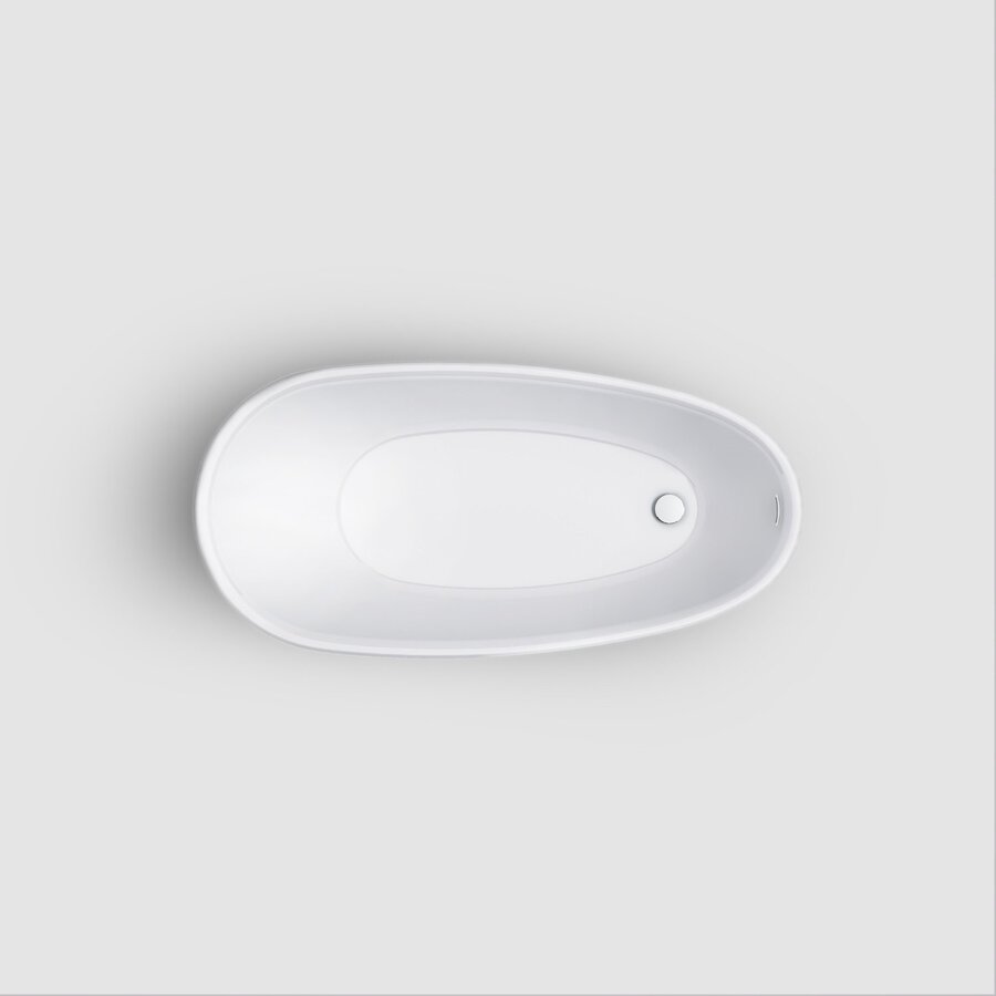 Clou InBe Vrijstaand Ligbad Wit Acryl 150x73x58cm Met Plug En Sifon Wit