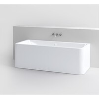 Clou InBe Ligbad Wandmodel Rechthoekig 172x74x60.5 cm Acryl Wit Met Overloop Wit