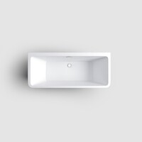 Clou InBe Ligbad Wandmodel Rechthoekig 172x74x60.5 cm Acryl Wit Met Overloop Wit