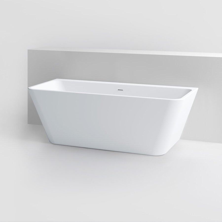 Clou InBe Ligbad Wandmodel Back to Wall 170x75x58 cm Acryl Wit Met Viega Badafvoer en Overloop Wit